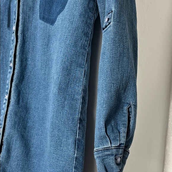 American Bazi Blue Denim Shirt Jacket - Picture 8 of 10